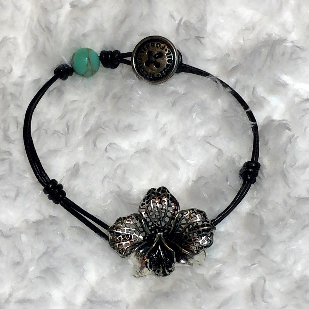 Fossil leather cord bracelet
